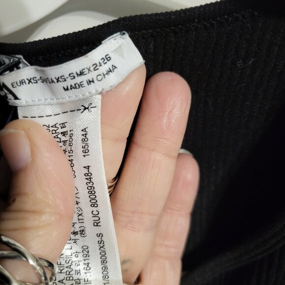 NWOT Zara Rhinestone Women's Top SZ XS/S - Picture 4 of 8